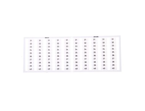 Ramka z oznacznikami 10x 31-40 209-605 /5szt./