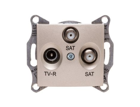Sedna Gniazdo antenowe satyna TV/SAT/SAT koncowe SDN3502168