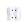 Simon Basic Gniazdo podwójne b/u 16A IP20 z przesloną torów białe BMG2Mz.01/11