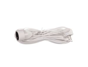 Przedłużacz 1-gniazdo z/u 7m /H05VV-F 3x1/ biały P0117