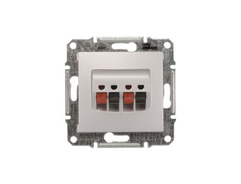 Sedna Gniazdo głośnikowe podwójne aluminium SDN5400160