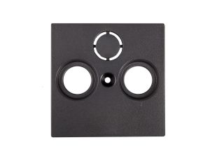 Merten System M Płytka centralna podwójna/potrójna gniazda antenowego TV/SAT antracyt MTN297514