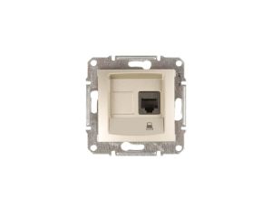 Sedna Gniazdo komputerowe pojedyncze RJ45 kat.5e UTP satynowe SDN4300168