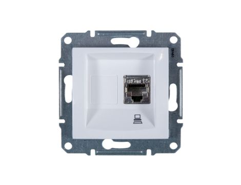 Sedna Gniazdo komputerowe pojedyncze RJ45 kat.5e FTP białe SDN4500121