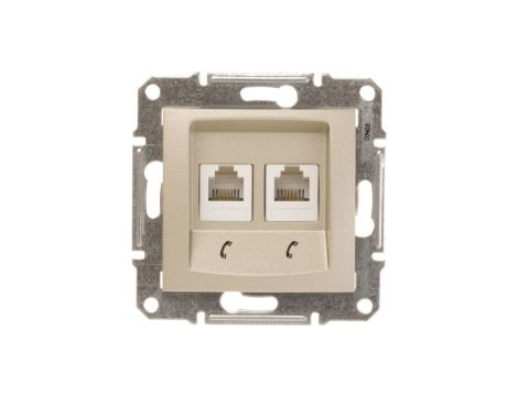 Sedna Gniazdo telefoniczne satyna 2xRJ11 SDN4201168