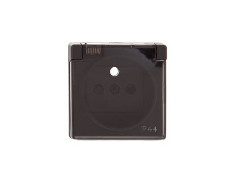 Simon 82 Pokrywa bryzgoszczelna gniazda z/u IP44 z klapką dymną grafit 82068KD-38