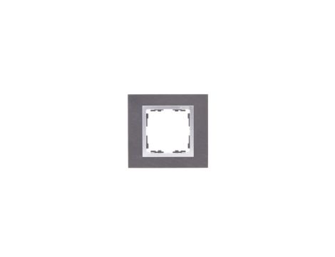 Simon 82 Ramka pojedyncza kamień łupek/ ramka pośrednia aluminium mat 82917-63