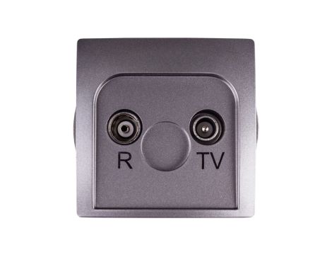 Simon Basic Gniazdo antenowe RD/TV końcowe separowane stal inox BMZAR1/1.01/21