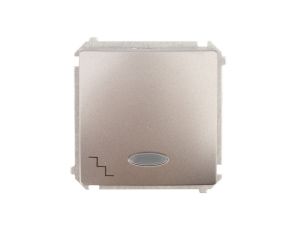 Simon Basic Łącznik schodowy z podświetleniem, szybkozłącza, stal inox BMW6L.01/21