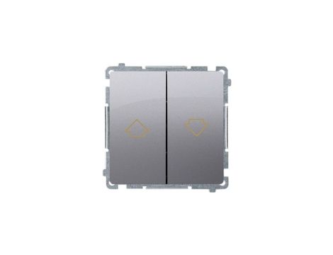 Simon Basic Przycisk żaluzjowy stal inox BMZ1.01/21