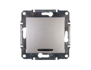 Sedna Łącznik jednobiegunowy 10AX z podświetleniem LED aluminium SDN1400160