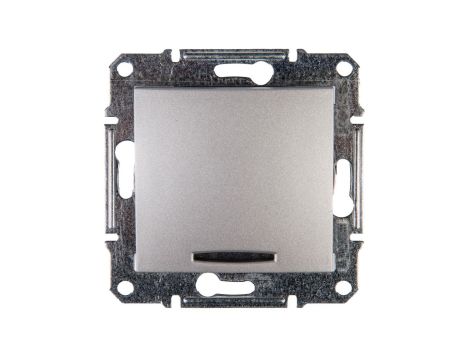 Sedna Łącznik jednobiegunowy 10AX z podświetleniem LED aluminium SDN1400160