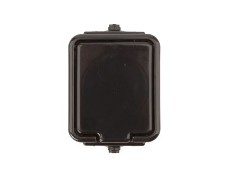 Cedar Gniazdo hermetyczne pojedyncze z/u 16A IP44 czarne Nt-130H NT130H05
