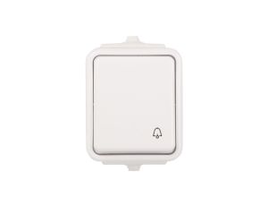 Cedar Przycisk hermetyczny IP44 dzwonek 10A biały WNt-101C WNT101C01