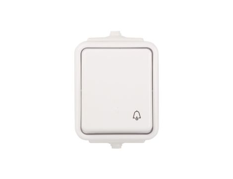 Cedar Przycisk hermetyczny IP44 dzwonek 10A biały WNt-101C WNT101C01