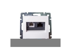 VALENA Gniazdo telefoniczne biały 1xRJ11+1xRJ45 770080