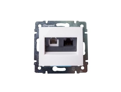 VALENA Gniazdo telefoniczne biały 1xRJ11+1xRJ45 770080