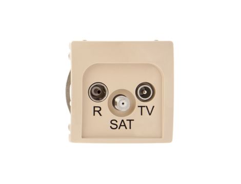 Simon Basic Gniazdo antenowe RD/TV/SAT przelotowe beżowe BMZAR-SAT10/P.01/12