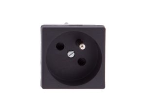 Simon Connect Gniazdo K45 pojedyncze z/u 16A IP20 czarny K02/14