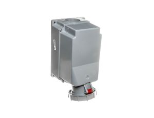 Gniazdo stałe 125A 5P 400V czerwone IP67 z dławikiem 145-6p