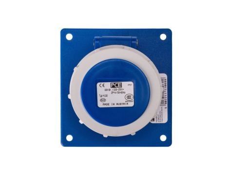 Gniazdo tablicowe skośne 16A 3P 230V /80x97/ niebieskie IP67 POWER TWIST 4132-6