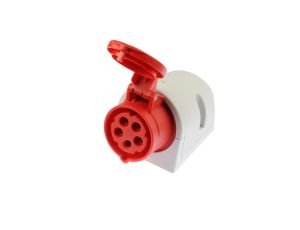 Gniazdo stałe 16A 5P 400V czerwone IP44 115-6