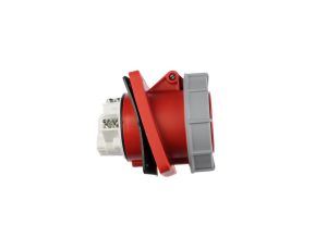 Gniazdo tablicowe skośne 63A 5P 400V /100x112/ czerwone IP67 POWER TWIST 435-6