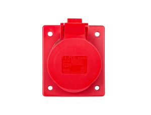 Gniazdo tablicowe skośne 16A 5P 400V /80x97/ czerwone IP44 TWIST 415-6