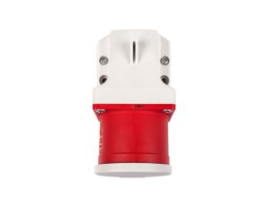 Wtyczka odbiornikowa z klapką 32A 5P 400V czerwona IP44 525-6d