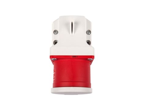 Wtyczka odbiornikowa z klapką 32A 5P 400V czerwona IP44 525-6d