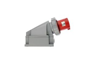 Wtyczka odbiornikowa 63A 5P 400V czerwona IP67 POWER TWIST 535-6