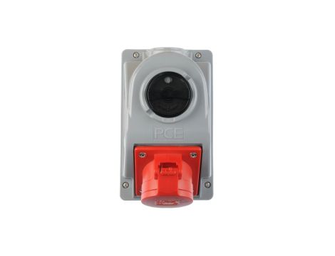 Gniazdo stałe z wyłącznikiem 0-1 16A 5P 400V IP44 COMBO-POL 96061540W