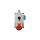 Zestaw instalacyjny z gniazdem 32A 4P+2P+Z (0-1) czerwony ZI05R341