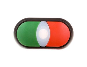Napęd przycisku podwójny zielony/czerwony z podświetleniem z samopowrotem M22S-DDL-GR 216699