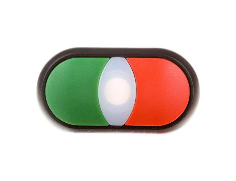 Napęd przycisku podwójny zielony/czerwony z podświetleniem z samopowrotem M22S-DDL-GR 216699