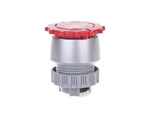 Napęd przycisku grzybkowego czerwony przez obrót SP22-B.