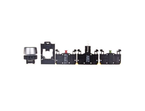 Przycisk sterowniczy 22mm zielony 1Z 1R z samopowrotem z podświetleniem ST22-KLZ-11-230-BA9S\.