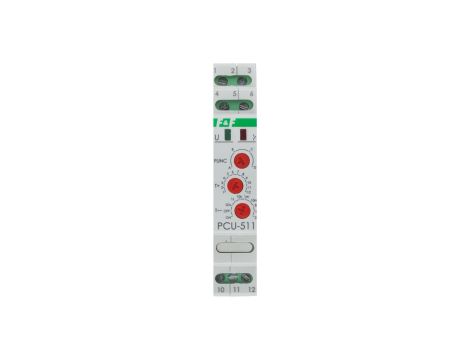 Przekaźnik czasowy 1P 8A 0,1-576h 230V AC, 24V AC/DC wielofunkcyjny PCU-511DUO