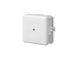 Puszka hermetyczna n/t 86x86x39mm pusta z uszami montaż. IP55 biała 0226-10