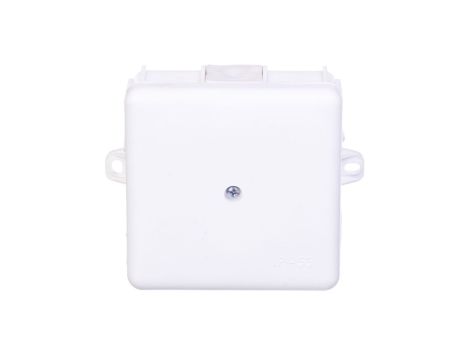 Puszka hermetyczna n/t 86x86x39mm z zaciskiem 5x2,5mm z uszami montaż. IP55 biała 0226-11