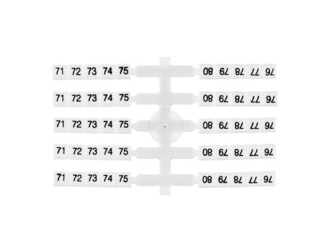 Oznacznik elastyczny do złączek szynowych EO3 /71-80/ 20x10szt. 003901766