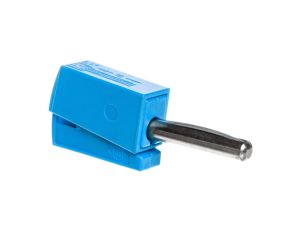 Wtyk bananowy do gniazda o średnicy 4mm niebieski 215-711