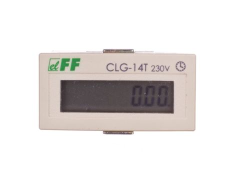 Licznik czasu pracy 110-230V AC/DC 8 znaków cyfrowy tablicowy 48x24mm CLG-14T
