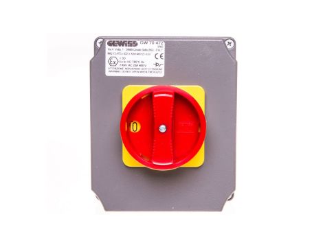 Łącznik krzywkowy awaryjny 16A 3P ATEX Strefa 22(D) w puszcze aluminiowej GW70472