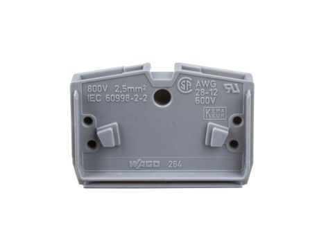 Złączka 2-przewodowa wewnętrzna 2,5mm2 szara 264-321