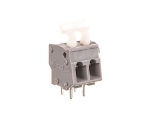 Listwa zaciskowa do płytek drukowanych 2-torowa raster 5-5,08mm szara 257-452 /100szt./