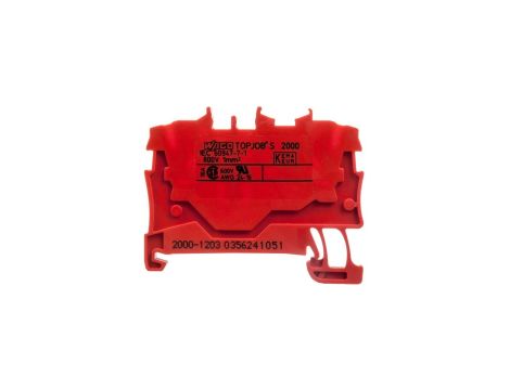 Złączka szynowa 2-przewodowa 1,0mm2 czerwona 2000-1203 TOPJOBS