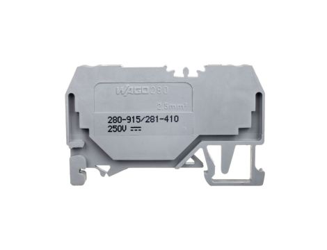 Złączka szynowa 2-przewodowa z diodą 1N4007 2,5mm2 szara 280-915/281-410