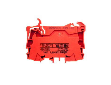 Złączka szynowa 2-przewodowa 4mm2 czerwona 2004-1203 TOPJOBS