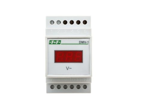Woltomierz 1-fazowy cyfrowy modułowy 100-300V AC dokładność 1 DMV-1